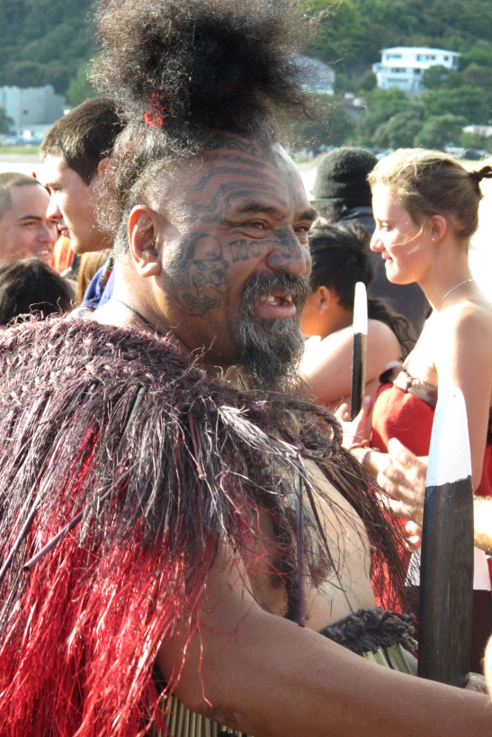 Guerrer Maorí. Waitangi Day. Paihia. Nova Zelanda