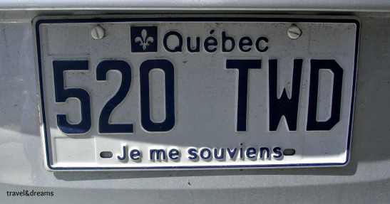 Les plaques de matricula de Quebec amb el lema nacional / The Quebec plates with the national symbol